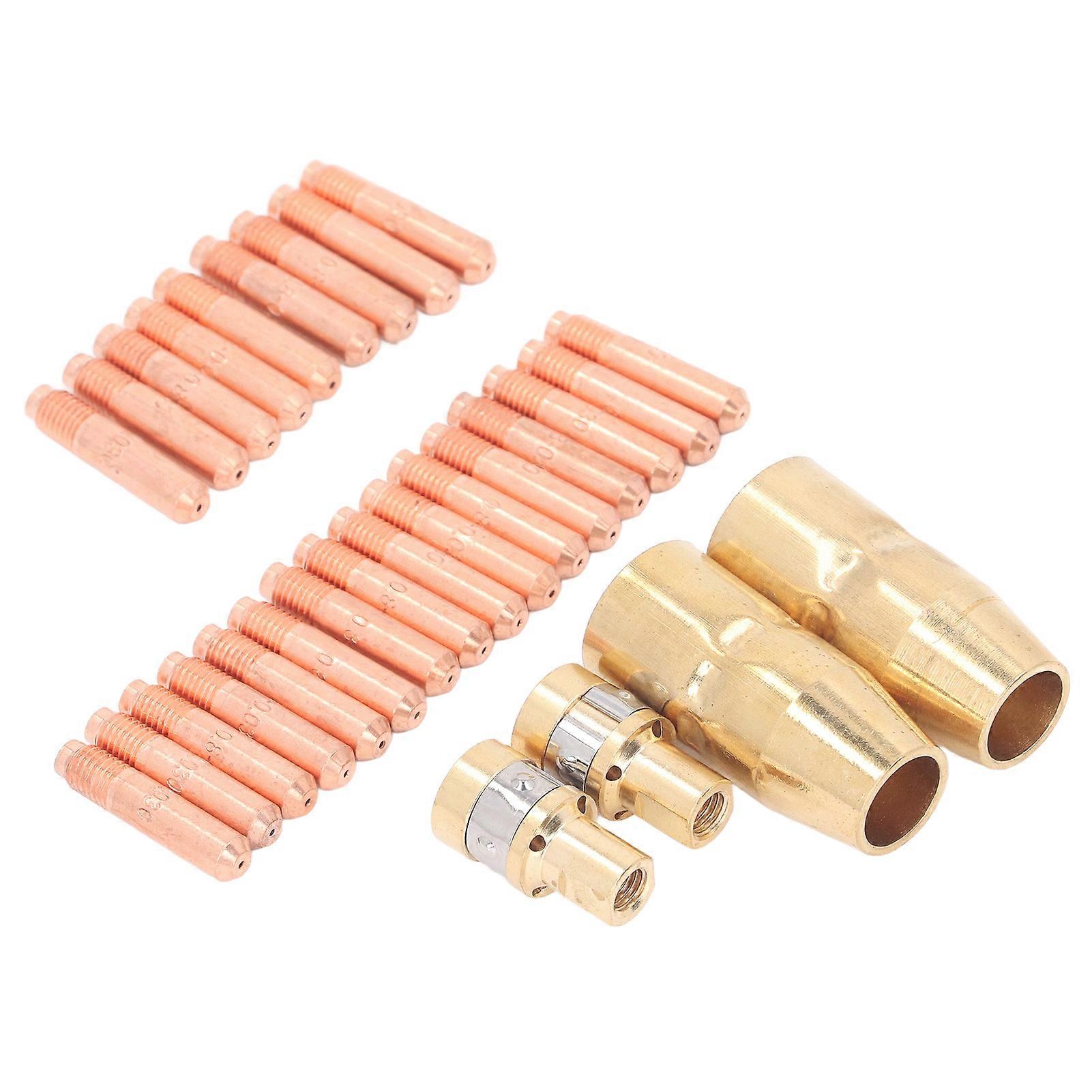 Welding Consumables 25Pcs 000067 Contact Tips 2Pcs 169715 Nozzles 2Pcs 169716 Gas Diffusers for Miller Millermatic