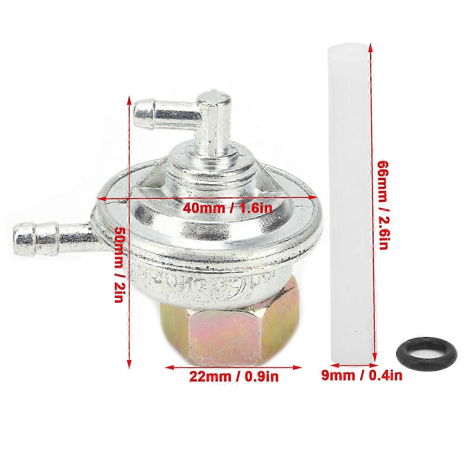 Fuel Petcock Valve 2-Way Self-Priming Switch Replacement for GY6 49cc-150ccEngines