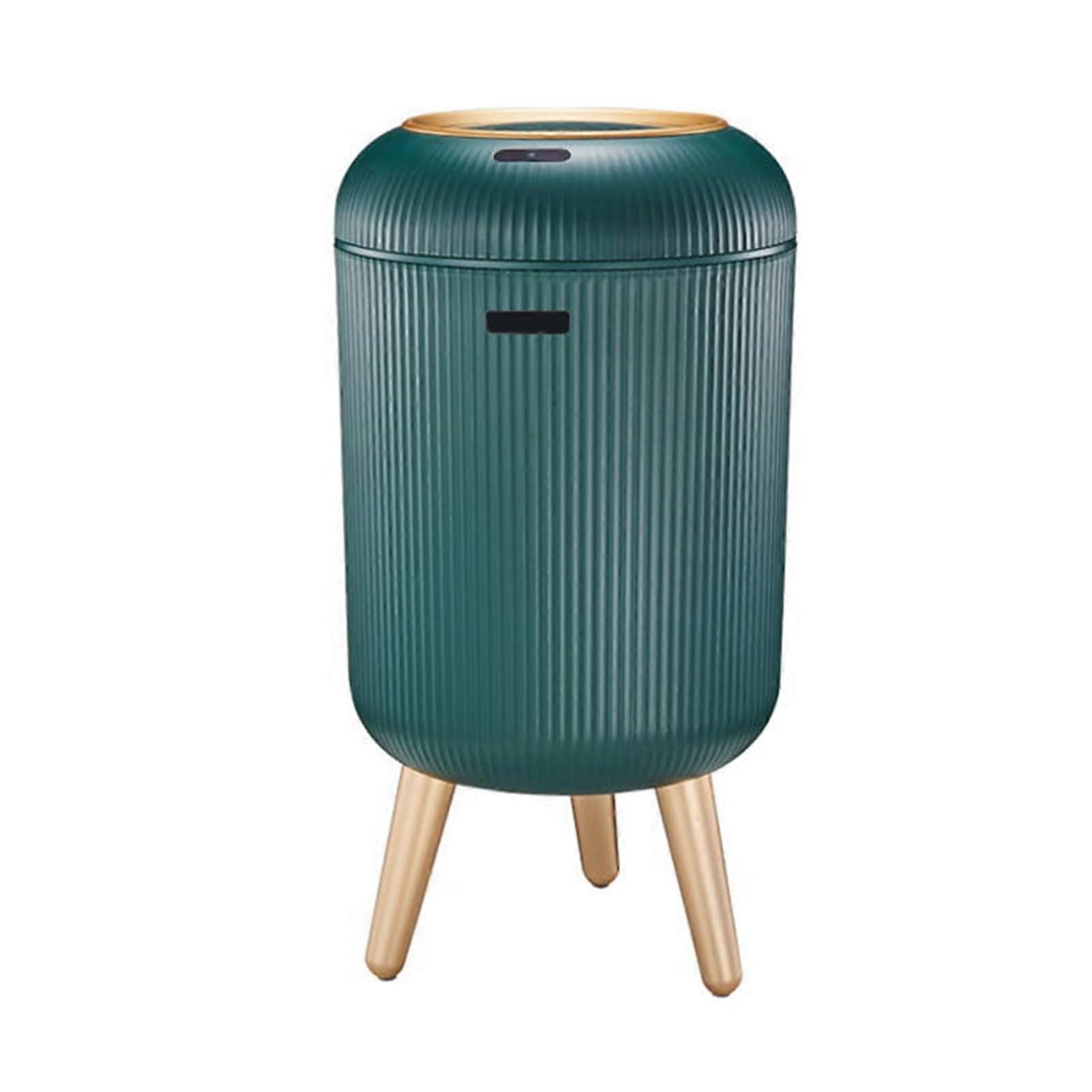 Smart Sensor Wastebasket Large Capacity Trash Can Lid Waterproof Hands  Automatic Bathroom Atrovirens