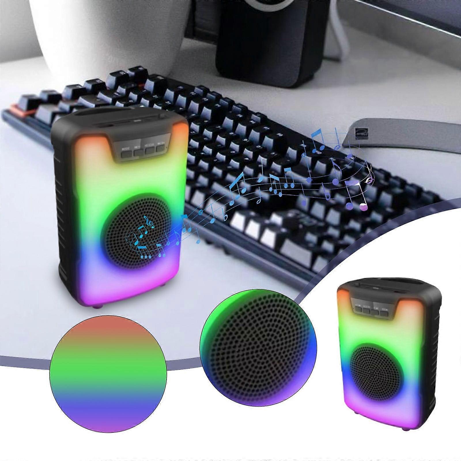 Clearance! Smart Appliances Bluetooth Audio with LED 7-Color Light, FM Radio, Wireless Pair, Large Battery, Compatible with Multi-Devices