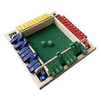 Shut The Box Dice Game, houten bordspel voor 2-4 spelers voor volwassenen en gezinnen