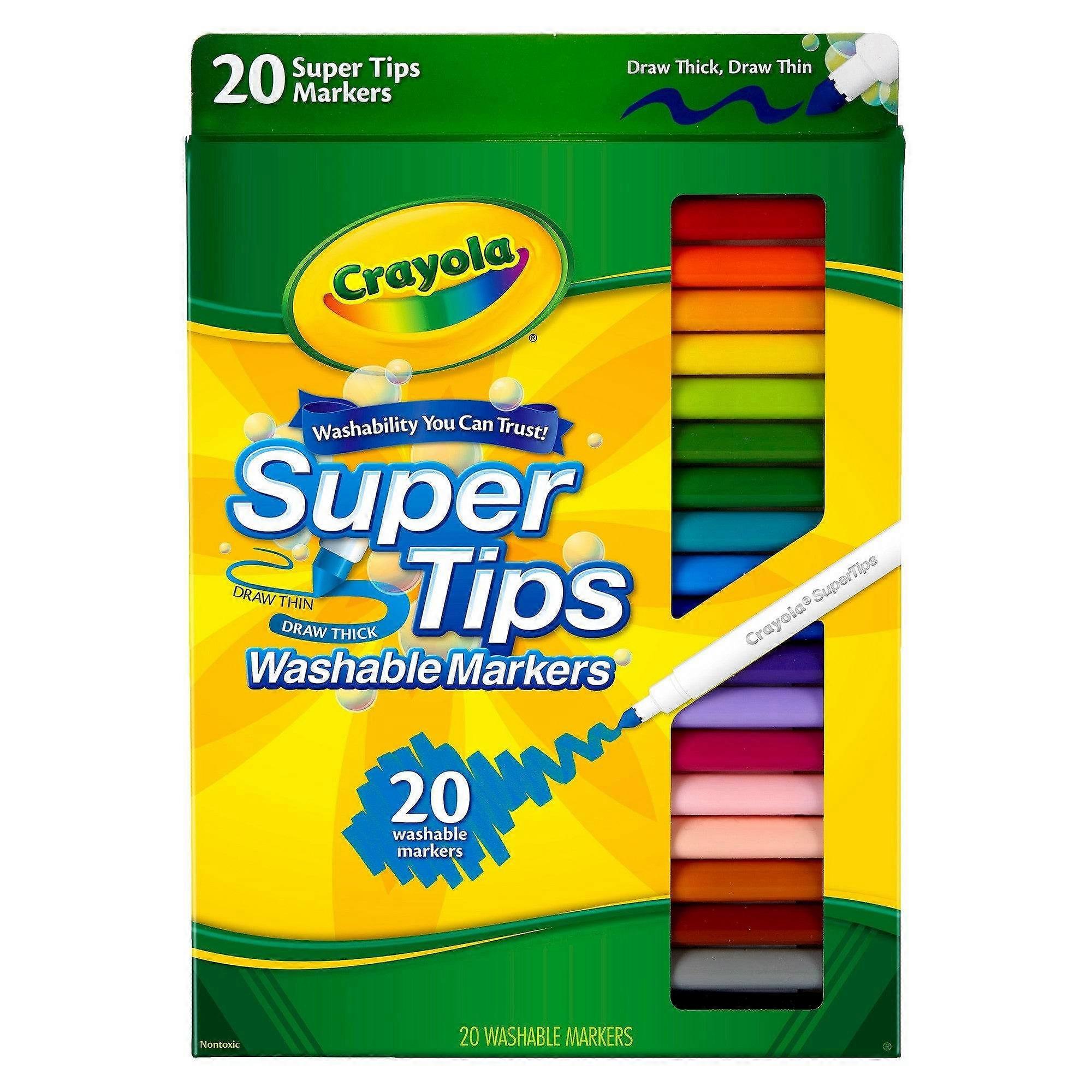 Crayola Super Tips Vaskbare Tusjer, 20 stk