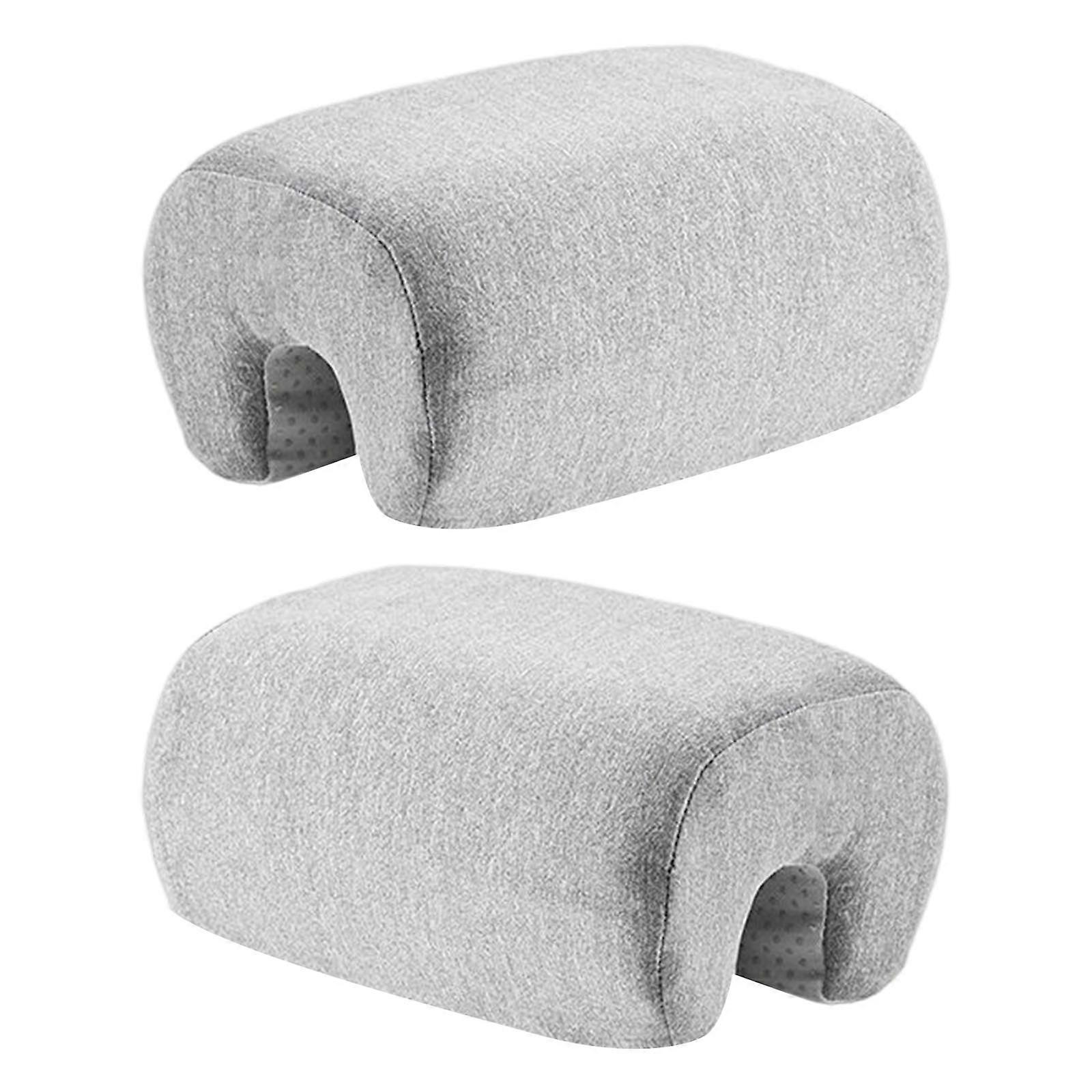 Adjustable Chair Arm Support Pads With Thickened Memory Foam Elastic Fastening Straps for Game Office Furniture Use  grey