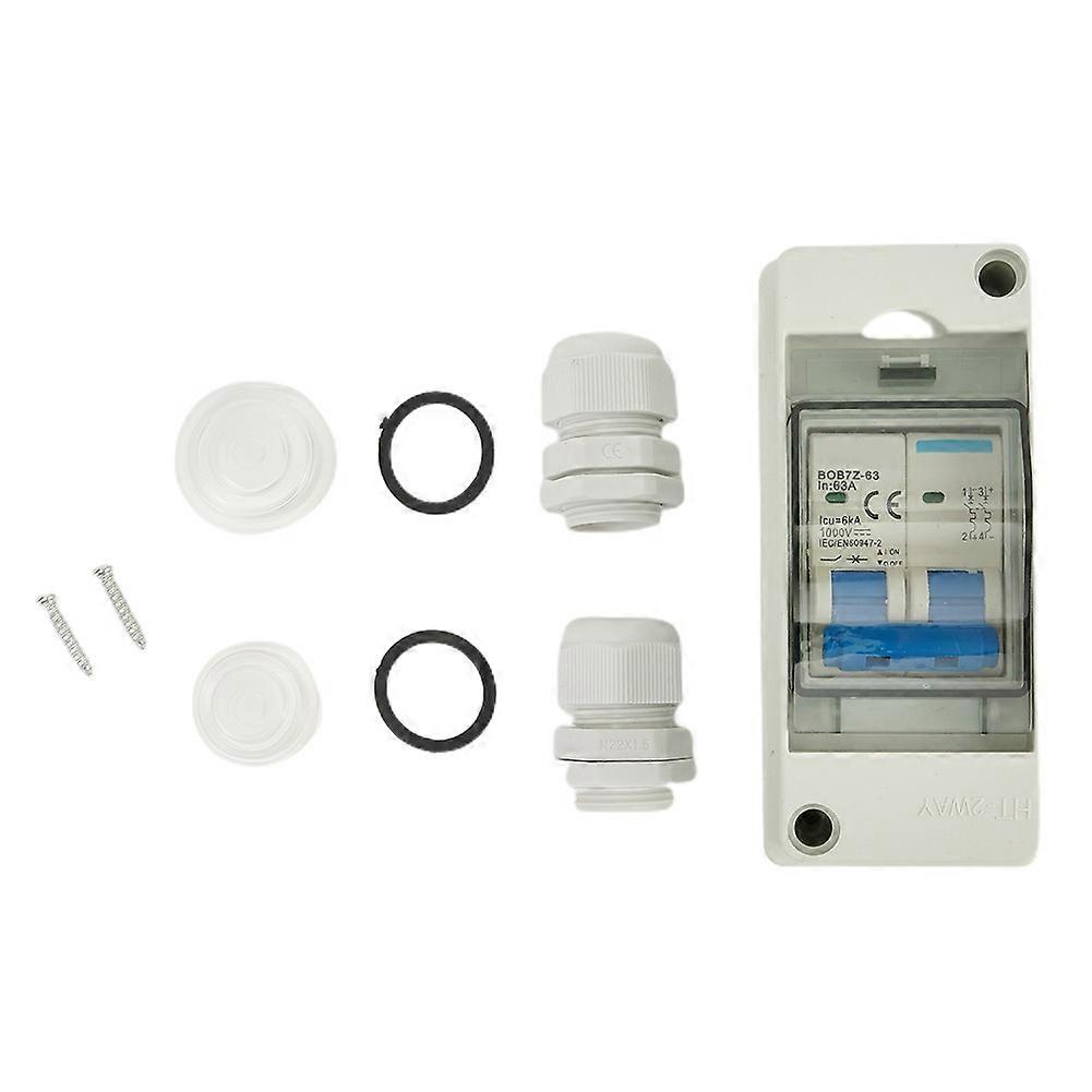 Solar photovoltaic cell combiner box DC circuit breaker switch with junction box