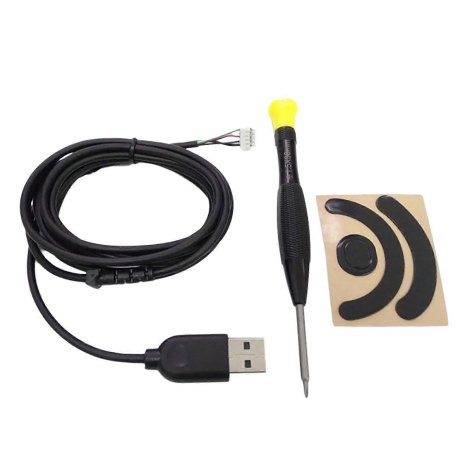 Enhances Mouse Movement System With Flexible Rubber Cable NonAbrasive Feet And Corrosion Resistant Screwdriver for G403 Multicolor