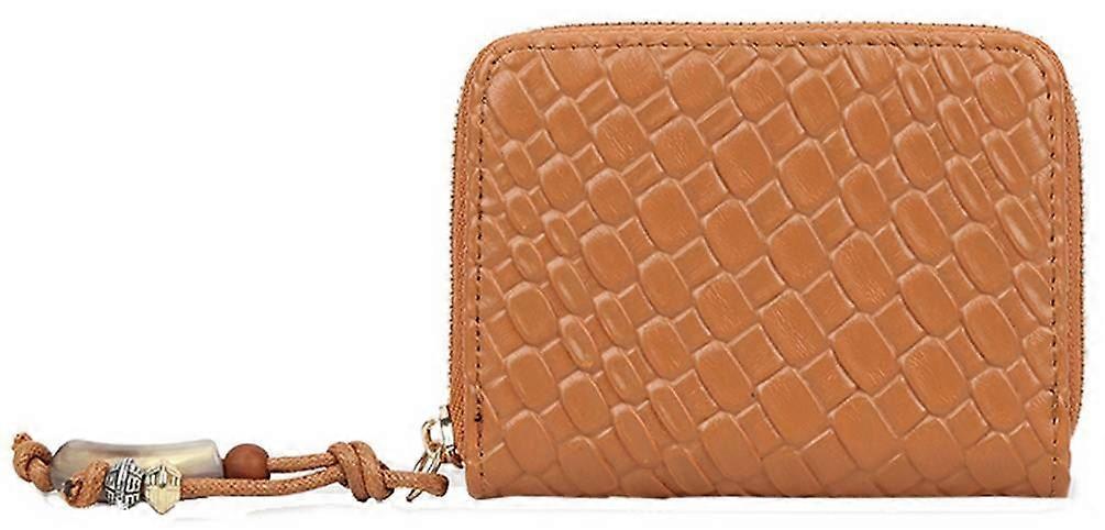 Long and Son Textured Zip Around Purse - Brown