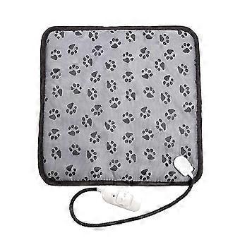 Almohadilla térmica eléctrica impermeable grande para perros y gatos de 45 x 45 cm con temperatura ajustable y cable de acero duradero, ideal para cachorros en período de parto.