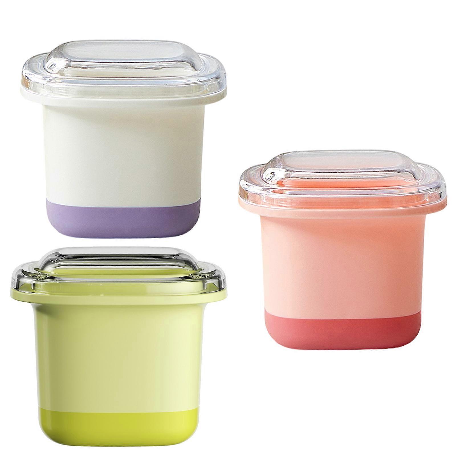 Bright Ice Cubes Container for Slushies Machines 3 Pack Trays With Easy Releases Design for Handmade Beverages Multicolor