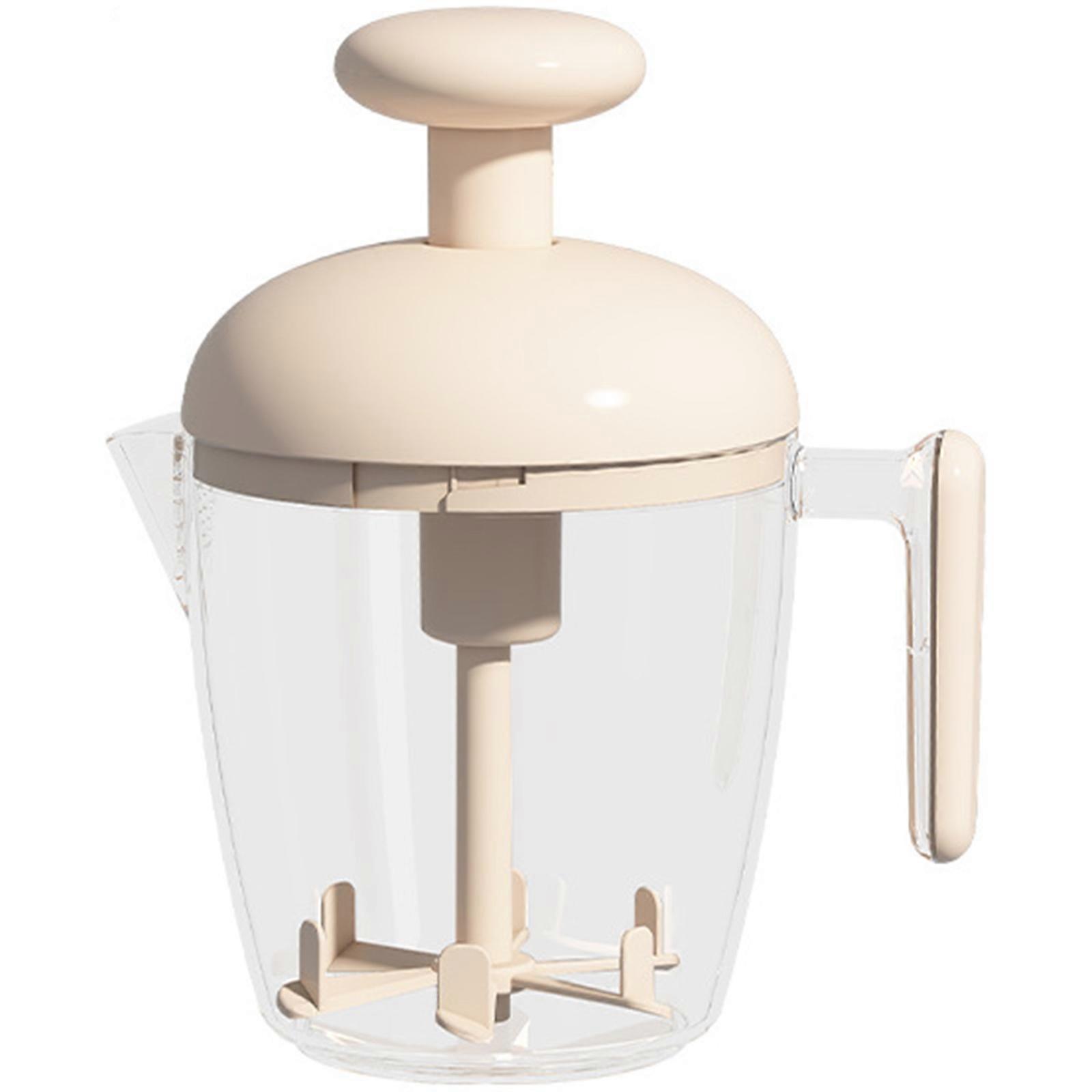 Handheld Mixer with ABS+PC Construction Visible Measurement Lines Comfortable Grip Suitable for Extended Baking  Milk white