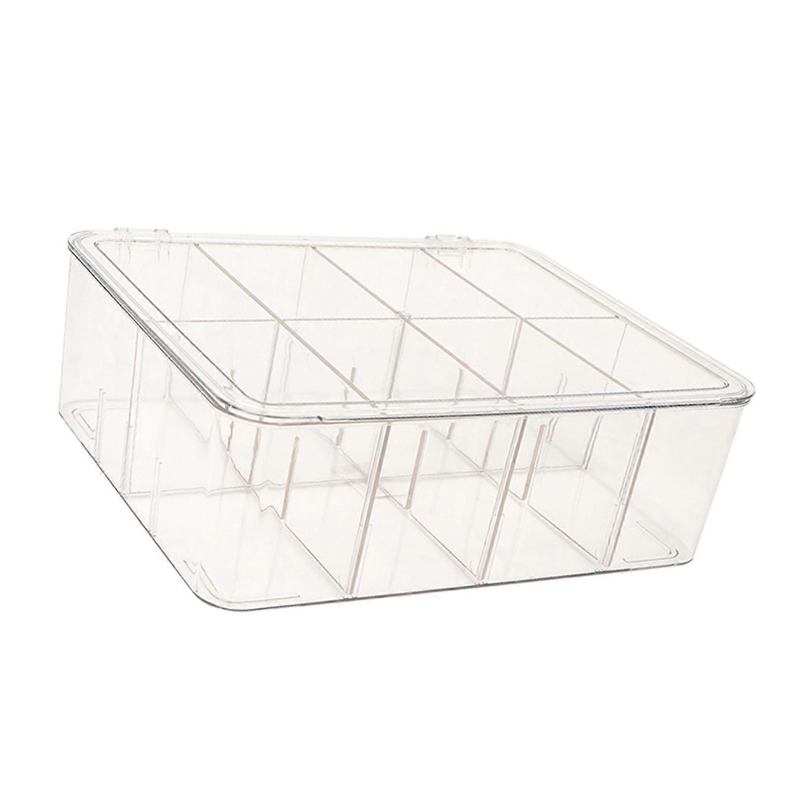 Multifunctional Clear Acrylic Teas Box with Lid Candy Holder Storage Container for Teas Enthusiasts And Office Use Multicolor