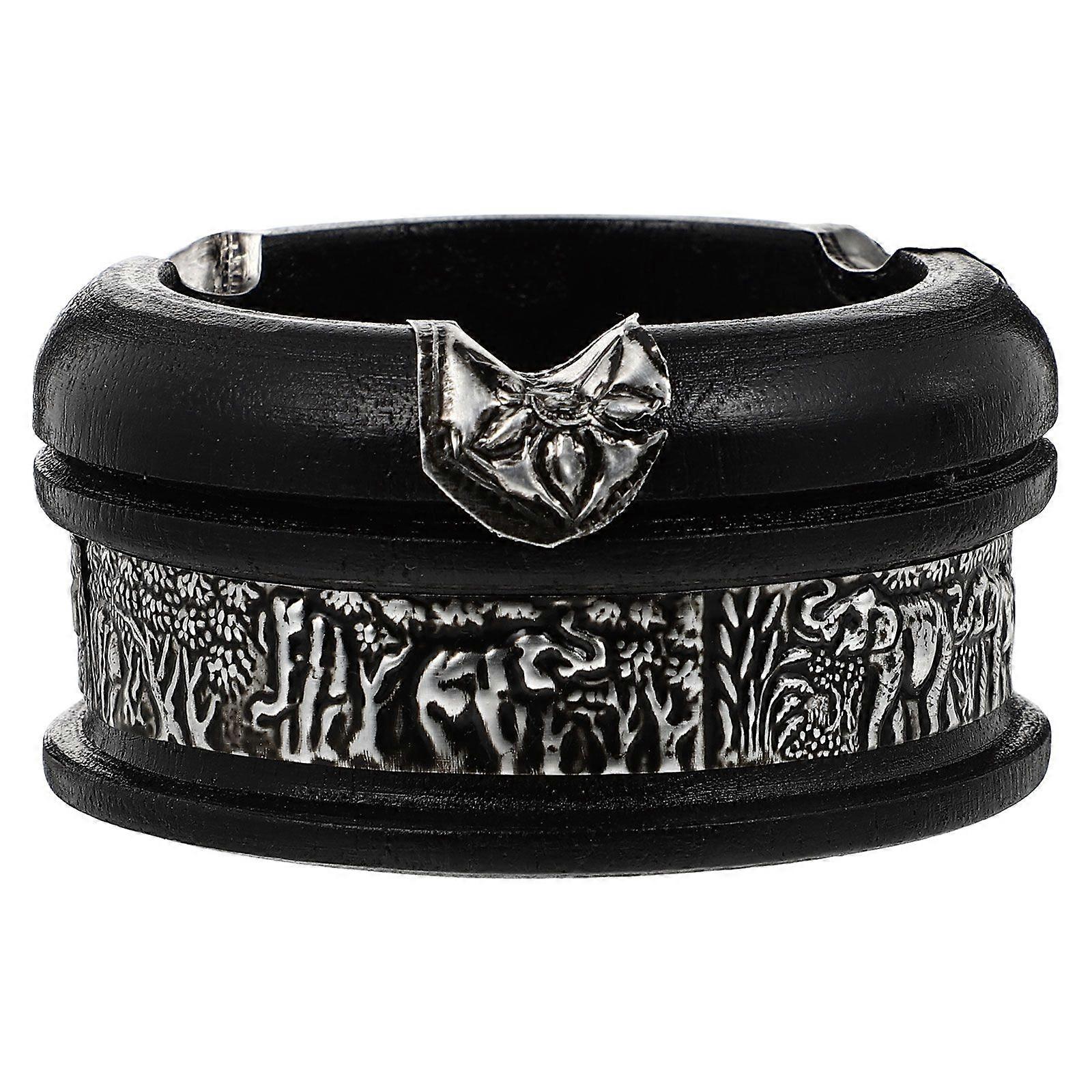 1pc Wooden Ashtray Creative Cup for Ashtray Durable Desktop Ashtray Silver