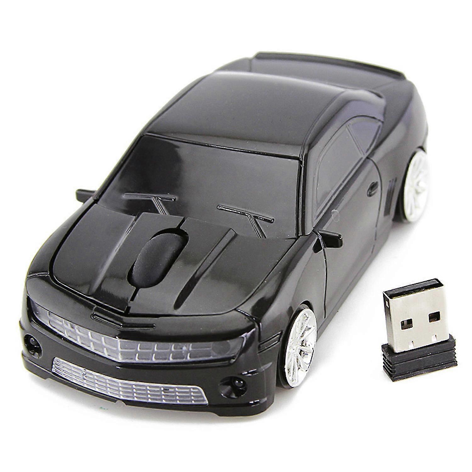 Sport Car Shaped Wireless Computer Mouse 2.4G High Accuracy Sensor Computer Mouse for Laptop Black