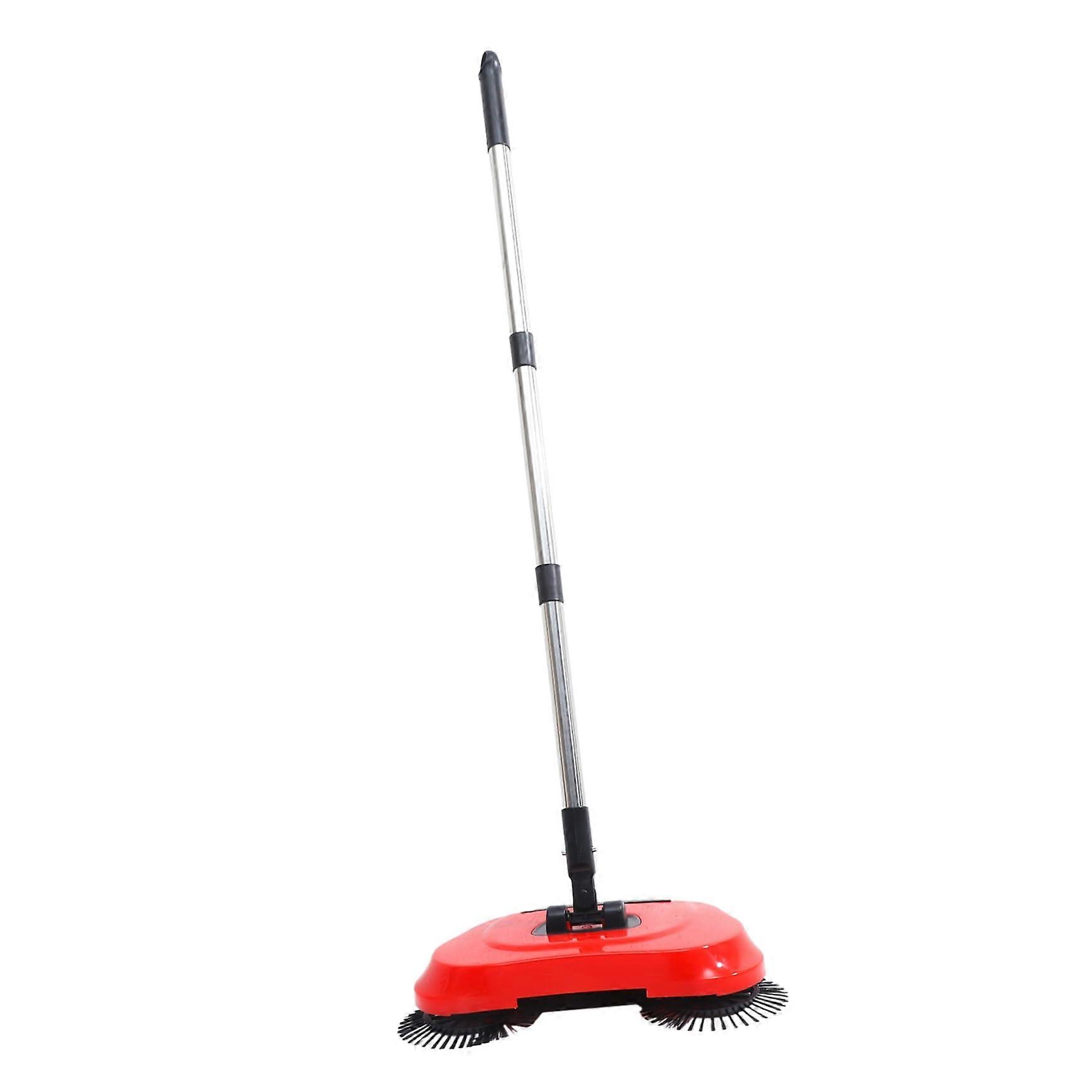 Floor Sweeper and Dustpan Set Manual Push Broom for Hard Flat Floors No Electricity