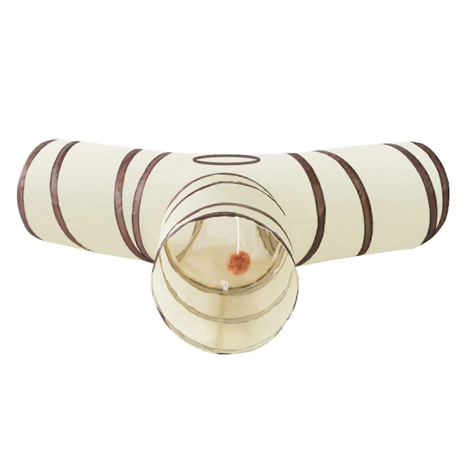 Cat Tunnel 3 Way Foldable Play Tube for Cats Puppies Rabbits Small Pets Indoor Exercise