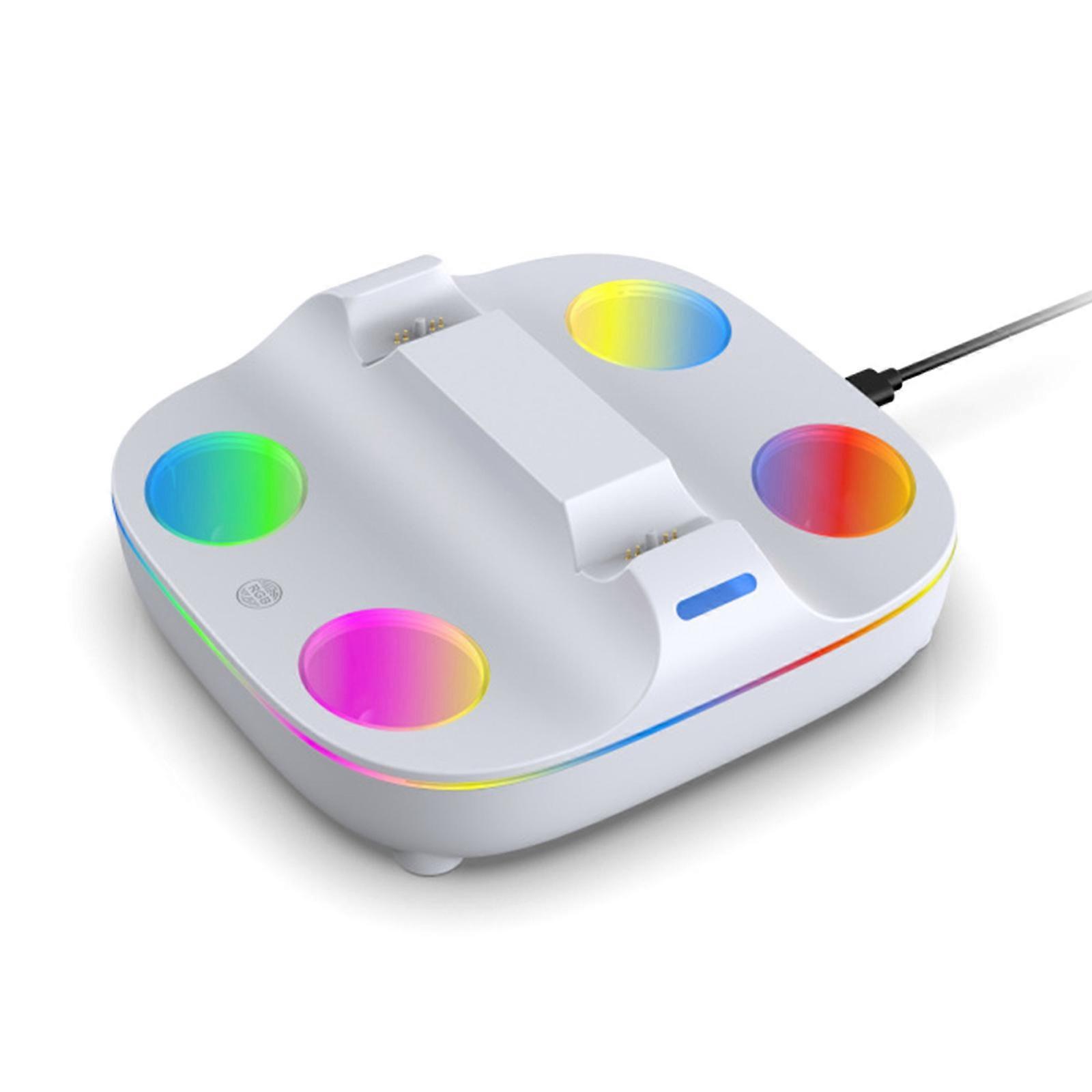 Game Controller Charging Dock Station for P5 Wireless Gaming Handle Charger Holder Stand with LED Indicator Multicolor