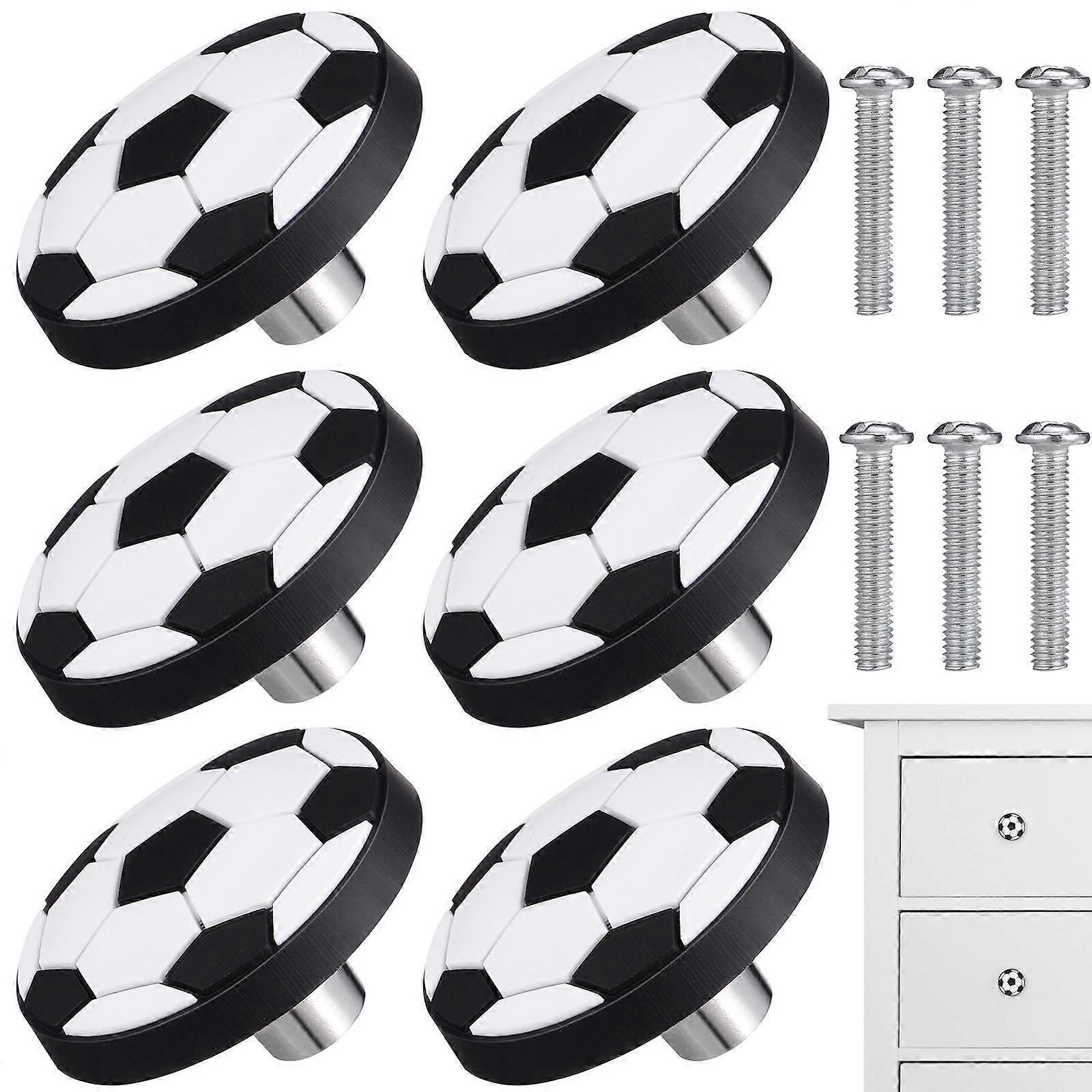 6Pcs Ball Drawer Knobs Cupboard Pull Handles Anti-Collision Knobs for Kid