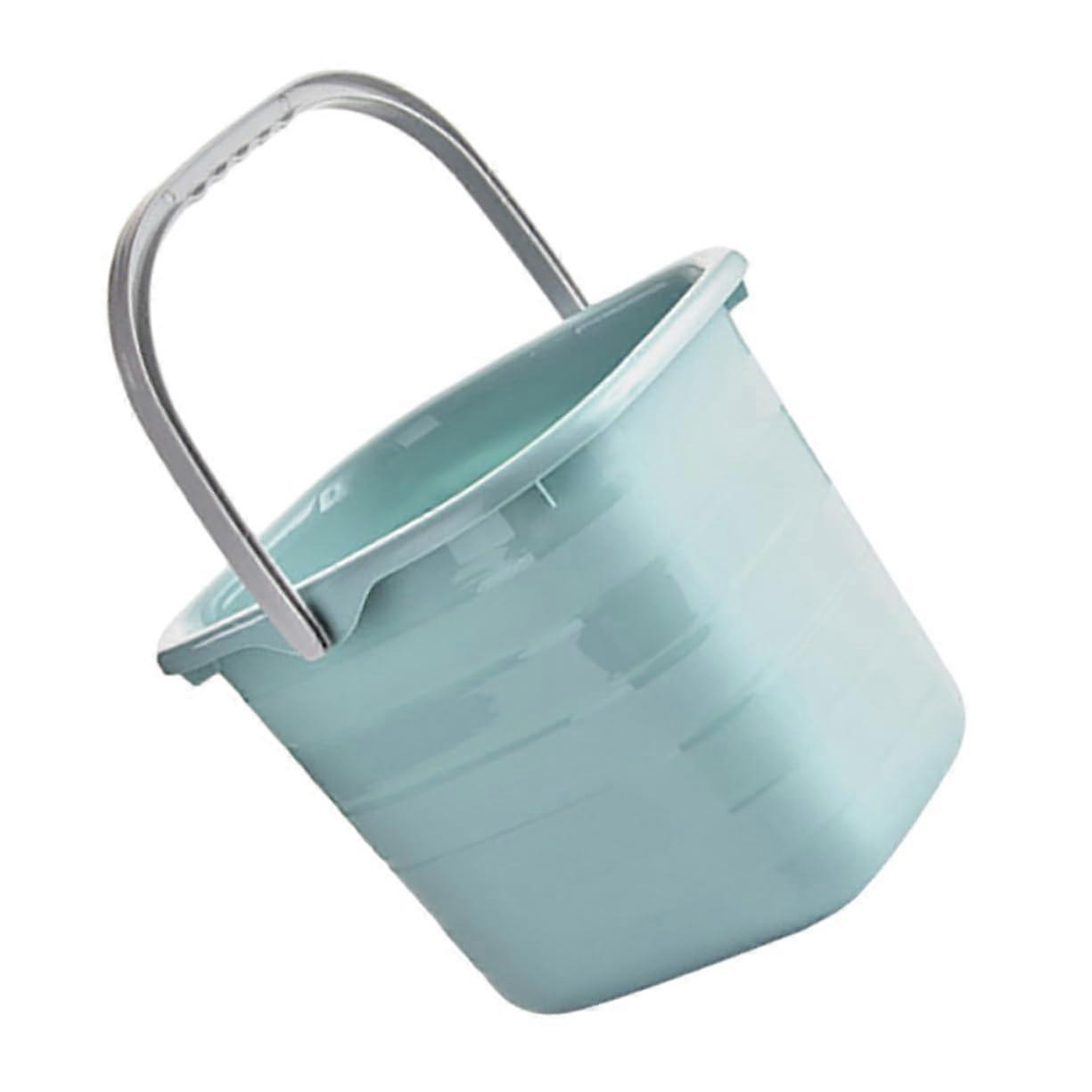 Plastic Water Storage Bucket with Handle for Laundry, Cleaning, Home Organization