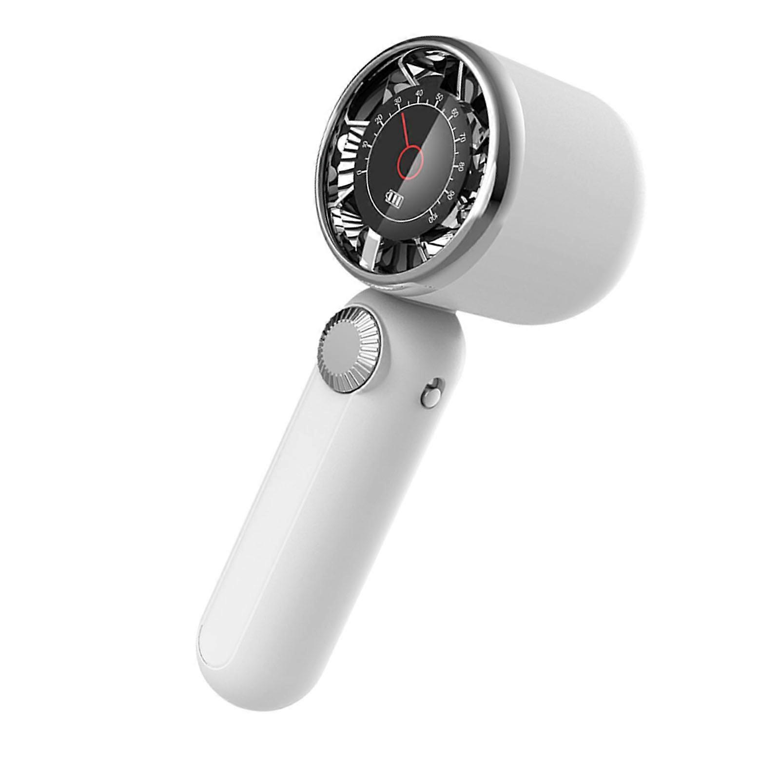 Rechargeable Office Table Fan Handheld Fan Convenient USB Desk Fan Desk Fan Powerful Air Circulating Technology  White