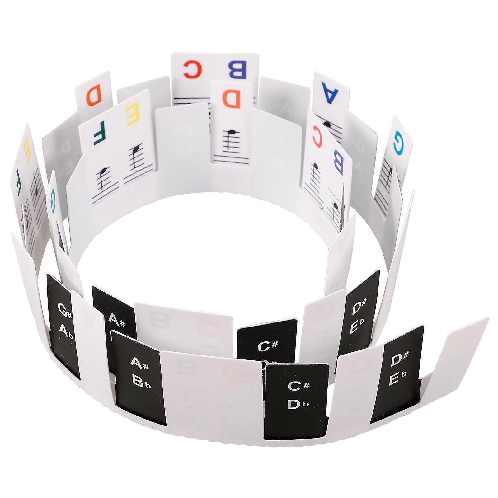 Keyboard Piano Stickers for Beginners with 2Pcs Colorful Note Labels