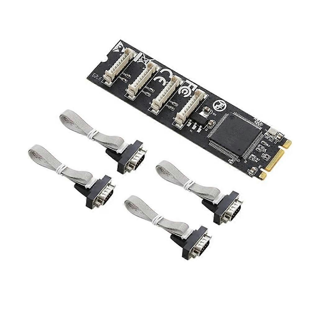 M.2 M+B Key to 4x RS232 Serial Adapter Card M.2 Expansion Card 4 Port Serial RS232 M.2 Controller Card for Desktop PC