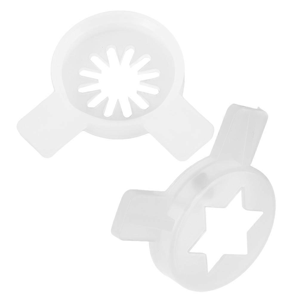 2Pcs Ice Cream Maker Accessories Decorative Nozzle for Ice Cream Machine Shape Fitting Replacement Lid