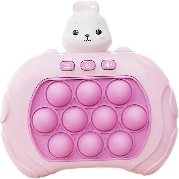 Mordely Pop It Game - Pop It Pro Light Up Game Quick Push Fidget Game Pink Pink Rabbit