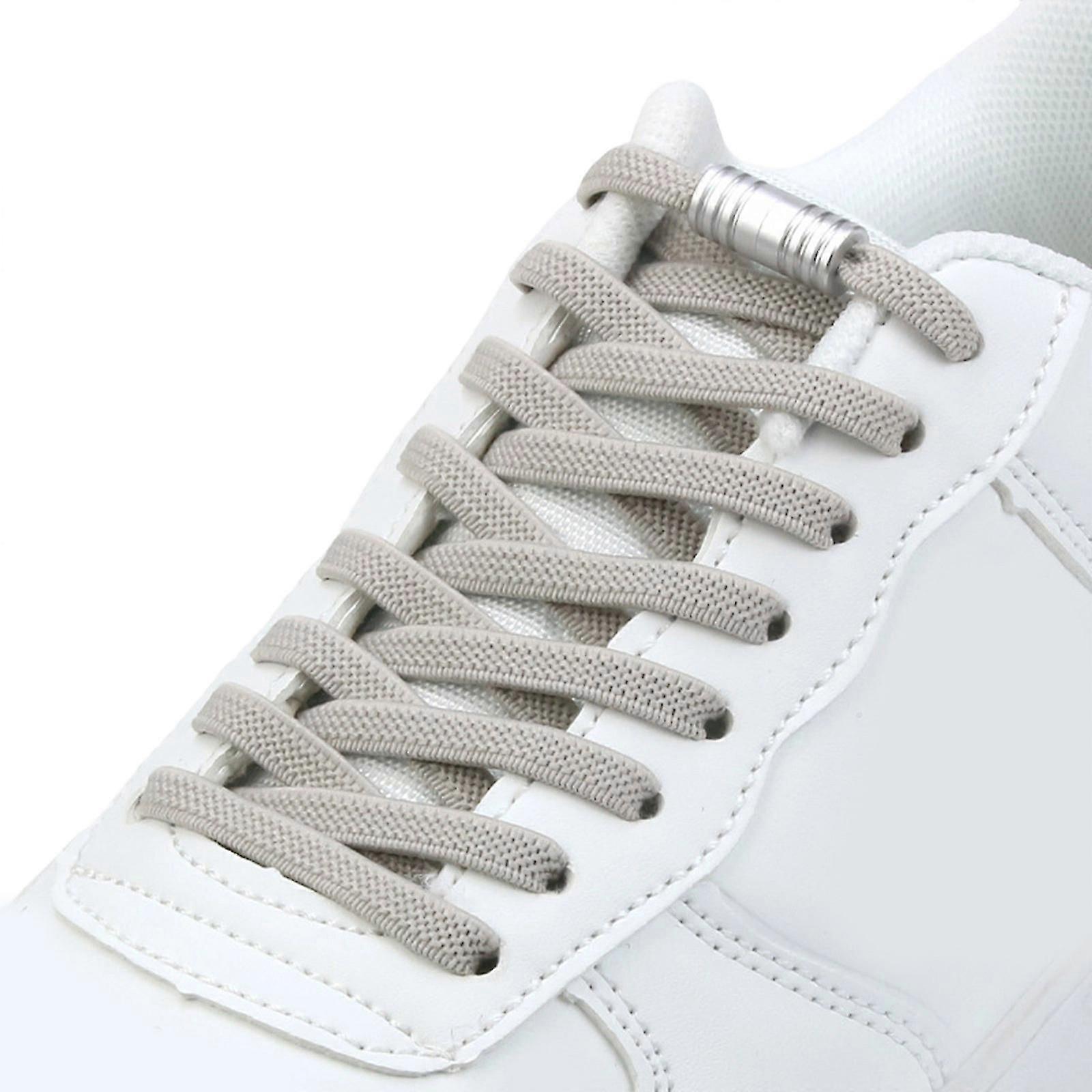 Polyester Shoelaces With Reinforced Metal Aglets Elastic Design Sneakers Shoe Strings Replacement For Secures Fit white belt white buc