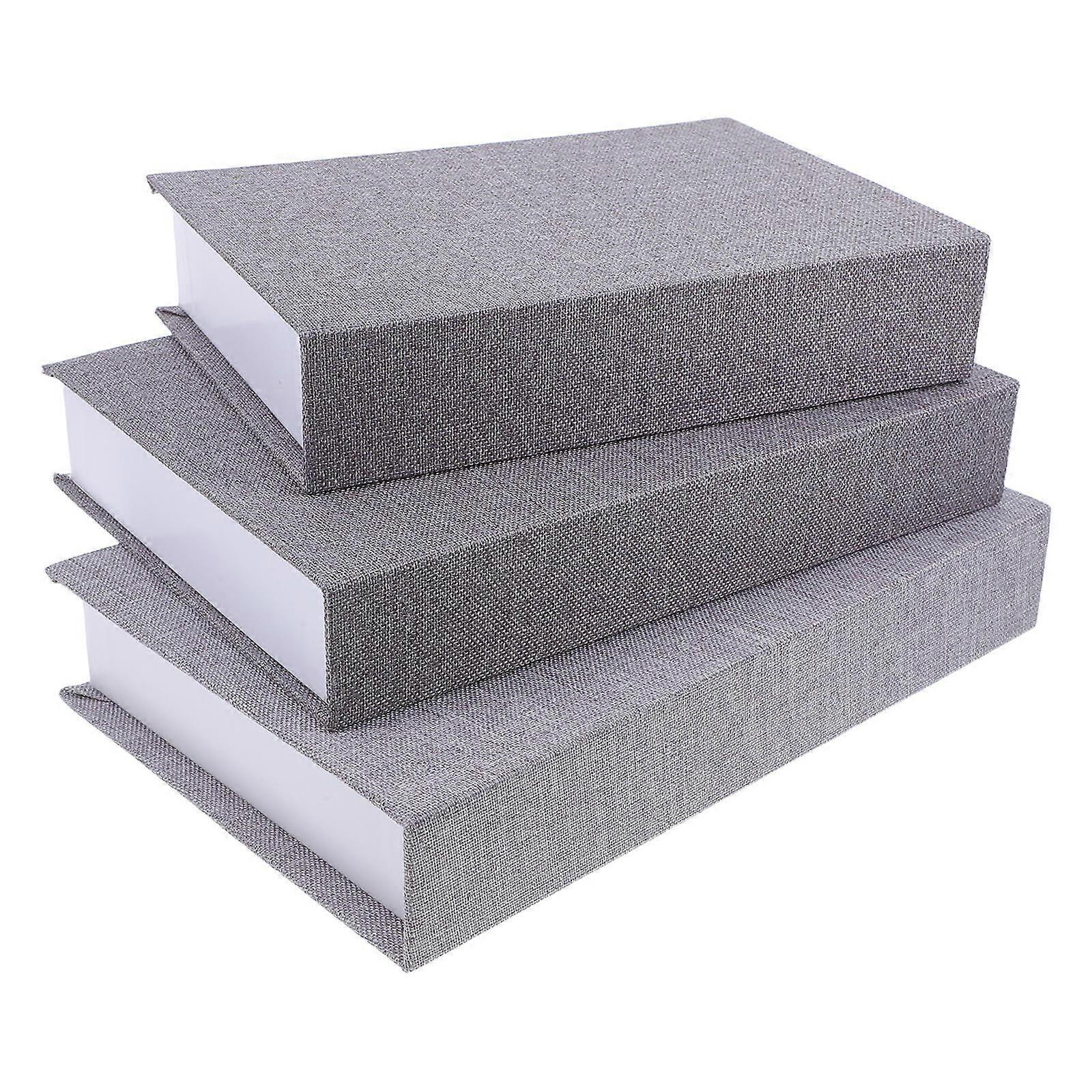 Multi Functional Decorative Book Box for Coffee Table Storage 3Pcs