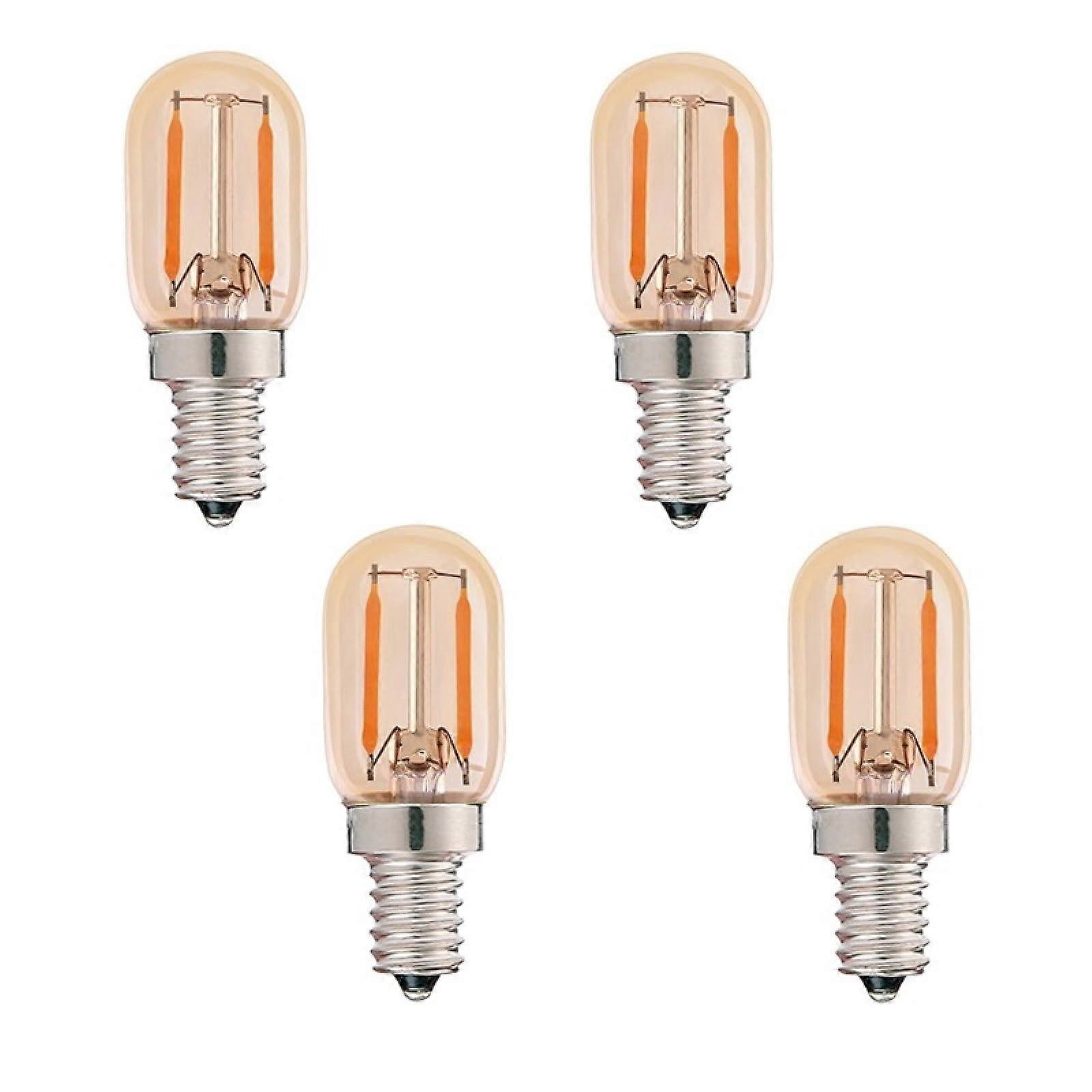 LED Fridge Light Bulb E14 Energy Saving Warm White Pygmy Lamp for Freezer and Cooker Hood 4PCS