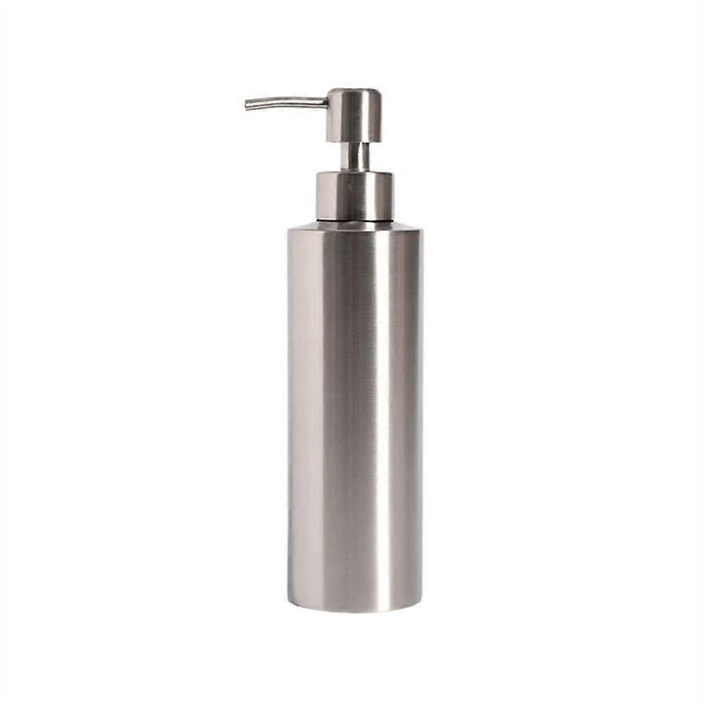 Soap Dispenser RustResistant Stainless Steel Smooth Pump for Modern Bathroom Silver Large