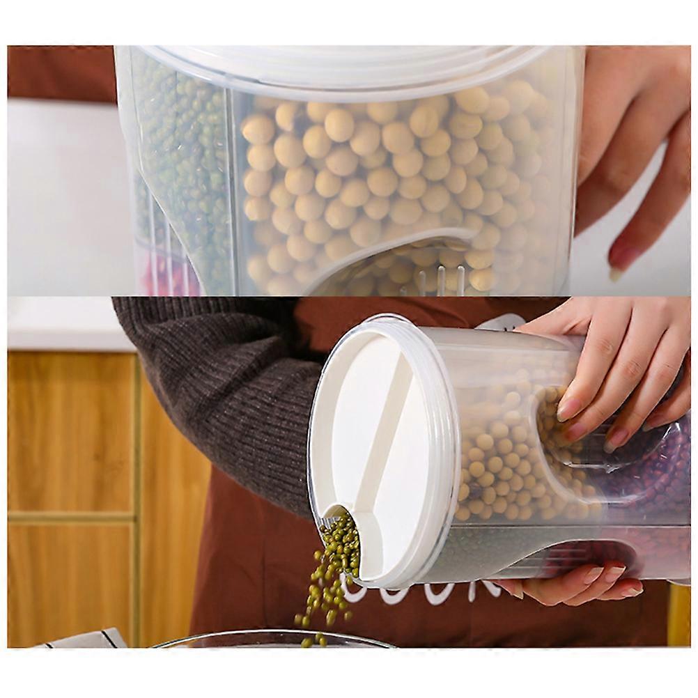 Transparent Sealed Cans with Compartmented Design for Storage Safe PP Material 1PC White