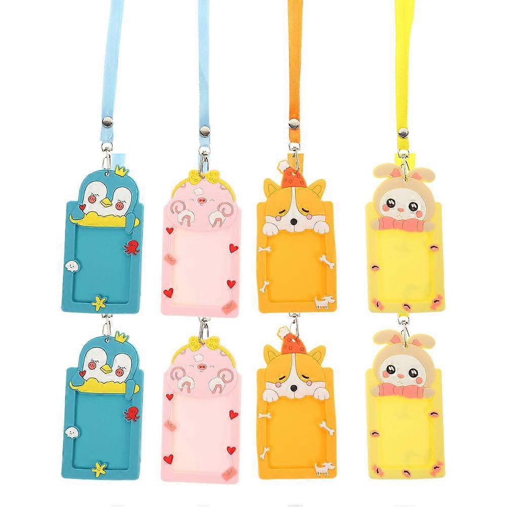 Id Card Badge Holder for Storage 8Pcs Heavy badge Holders in Assorted Color