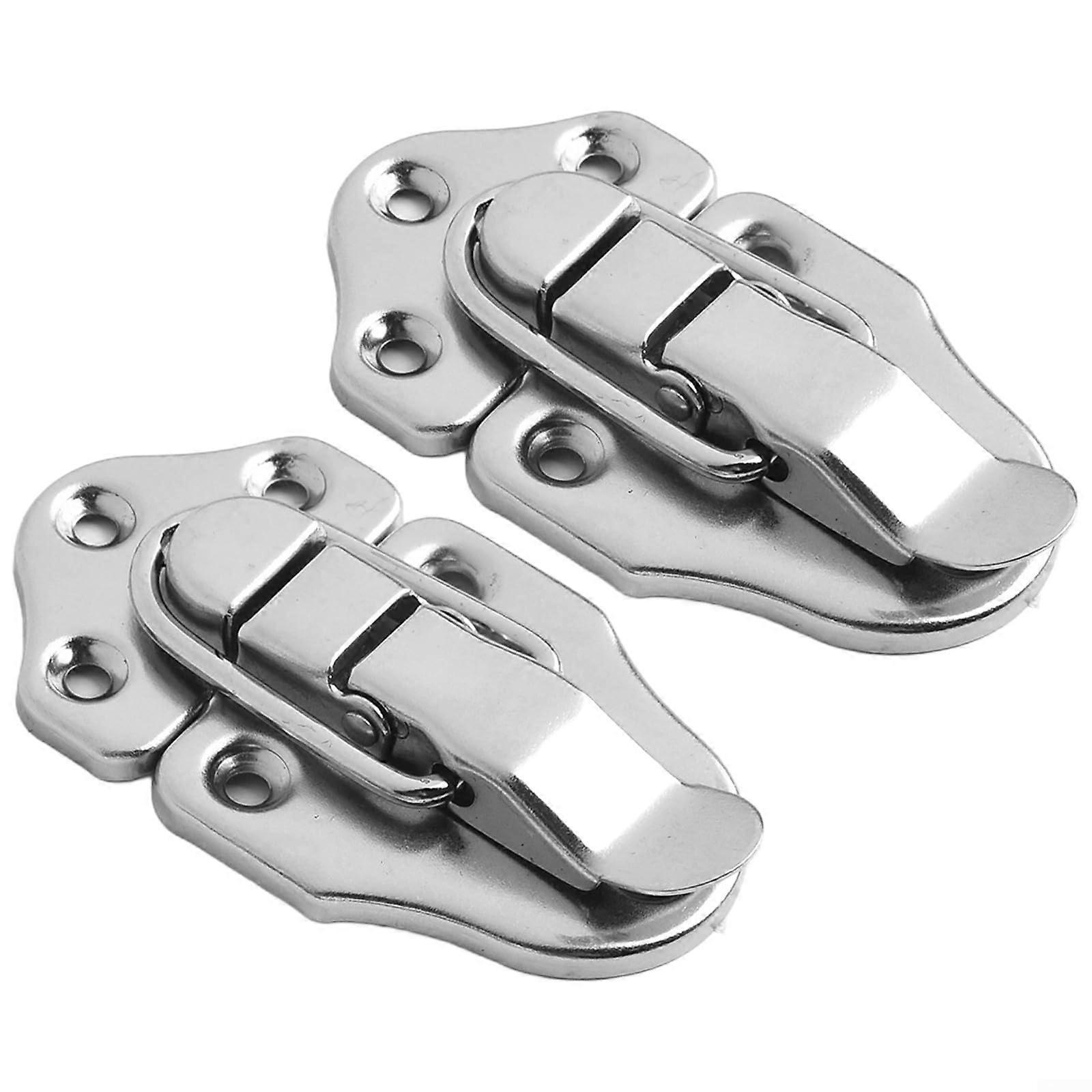 Vintage Duckbill Toggle Cabinet Latch – Durable Iron with Screws for Jewelry Boxes and Toolboxes (Silver)