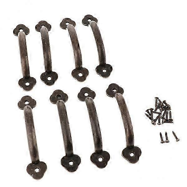 2x8Pcs Alloy Door Cabinet Knob Wardrobe Drawer Pull Handle Set Copper