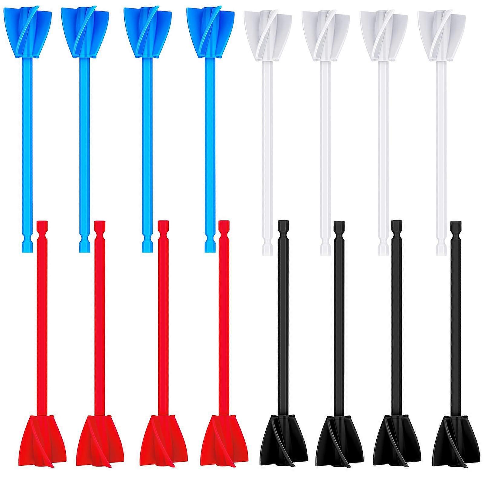 16 Pcs Paint Mixer Drill Attachment, Reusable Plastic Helix Paddle for Fast Epoxy Resin Mixing