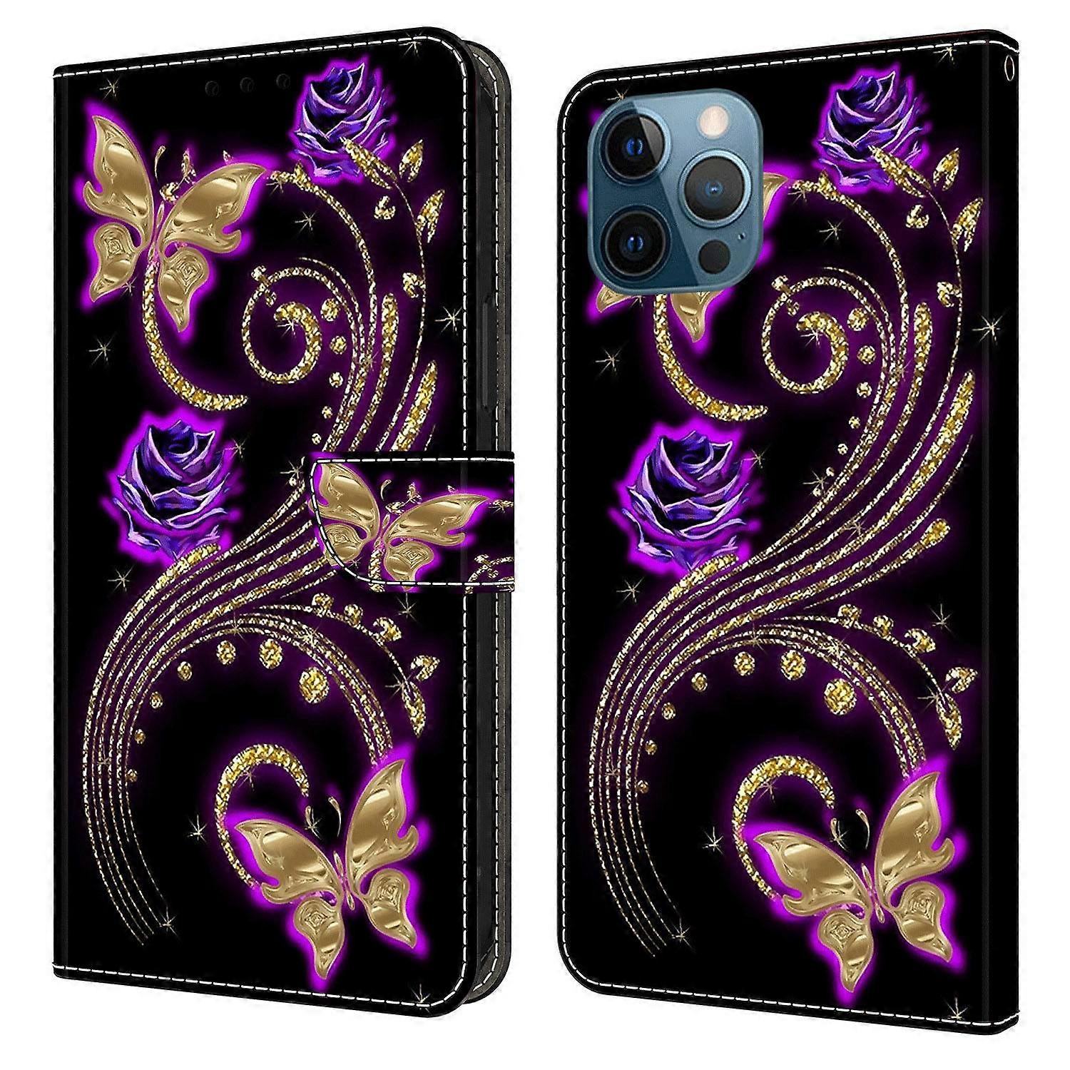 For iPhone 15 Pro Max 3D Pattern Printed PU Leather Cover Stand Wallet Flip Phone Case