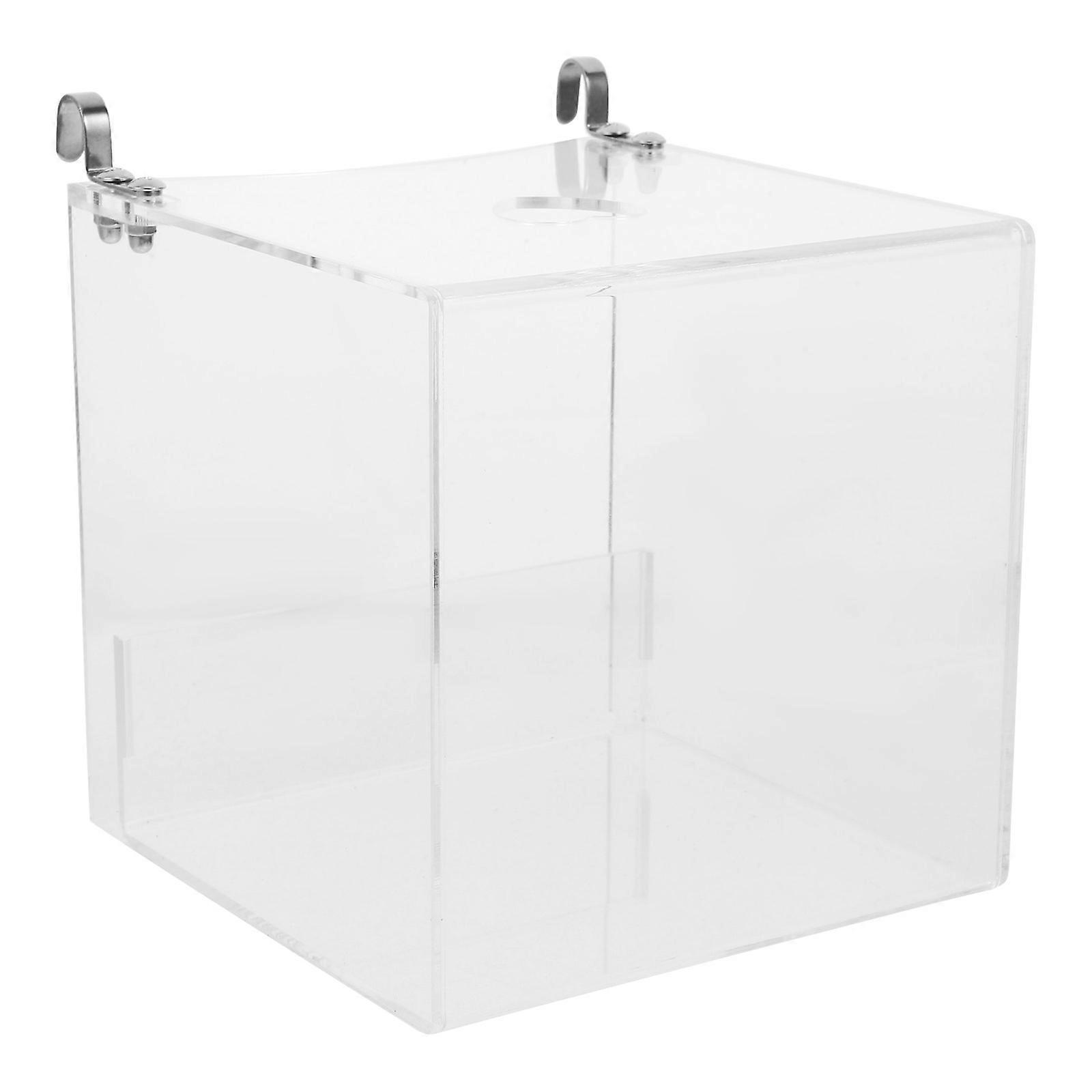 Bird Shower Box Hanging Bird Bath Cube for Pet Transparent Material