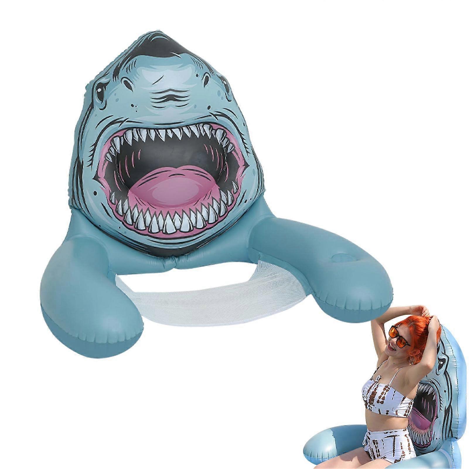 Pool Float Chair with Cup Holders and Backrest Support for Swimming Pool, Lake, Beach Relaxation