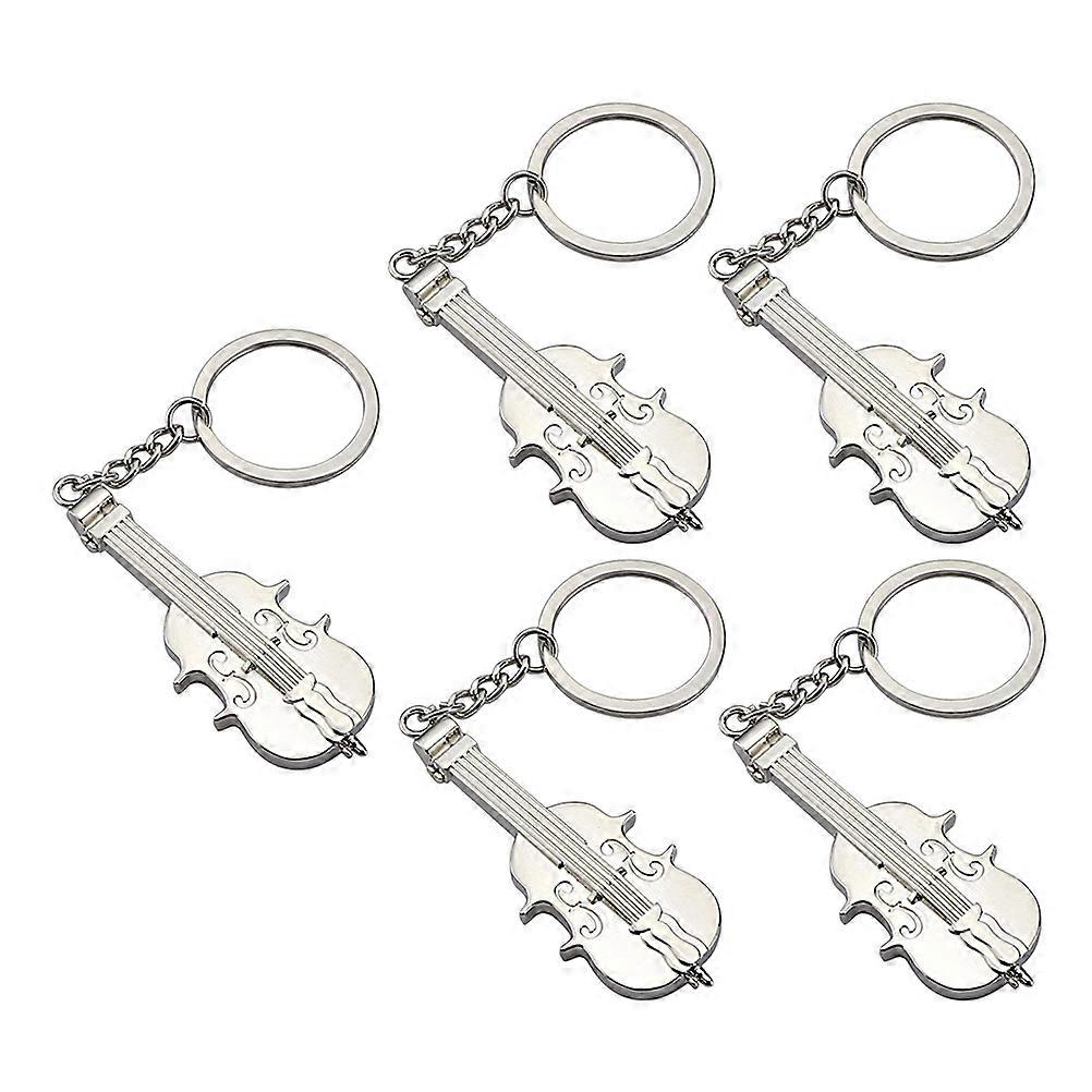 Violin Keychains Violin Shaped Key Ring Pendant for Key Use 5Pcs