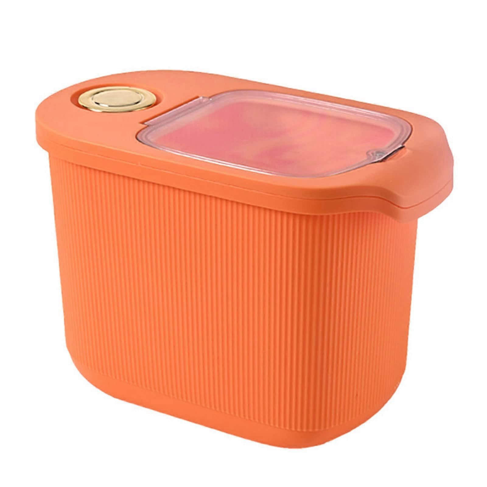 10kg Rice Storage Container with Lid, Clear Window Airtight Grain Bin for MultiPurpose Use