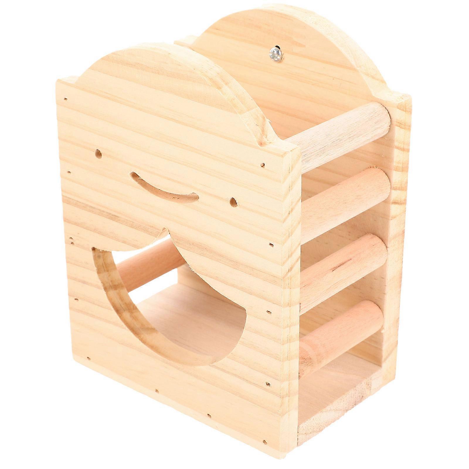 Wooden Bunny Feeder Rack for Cage 2Pcs Rabbit Grass Container