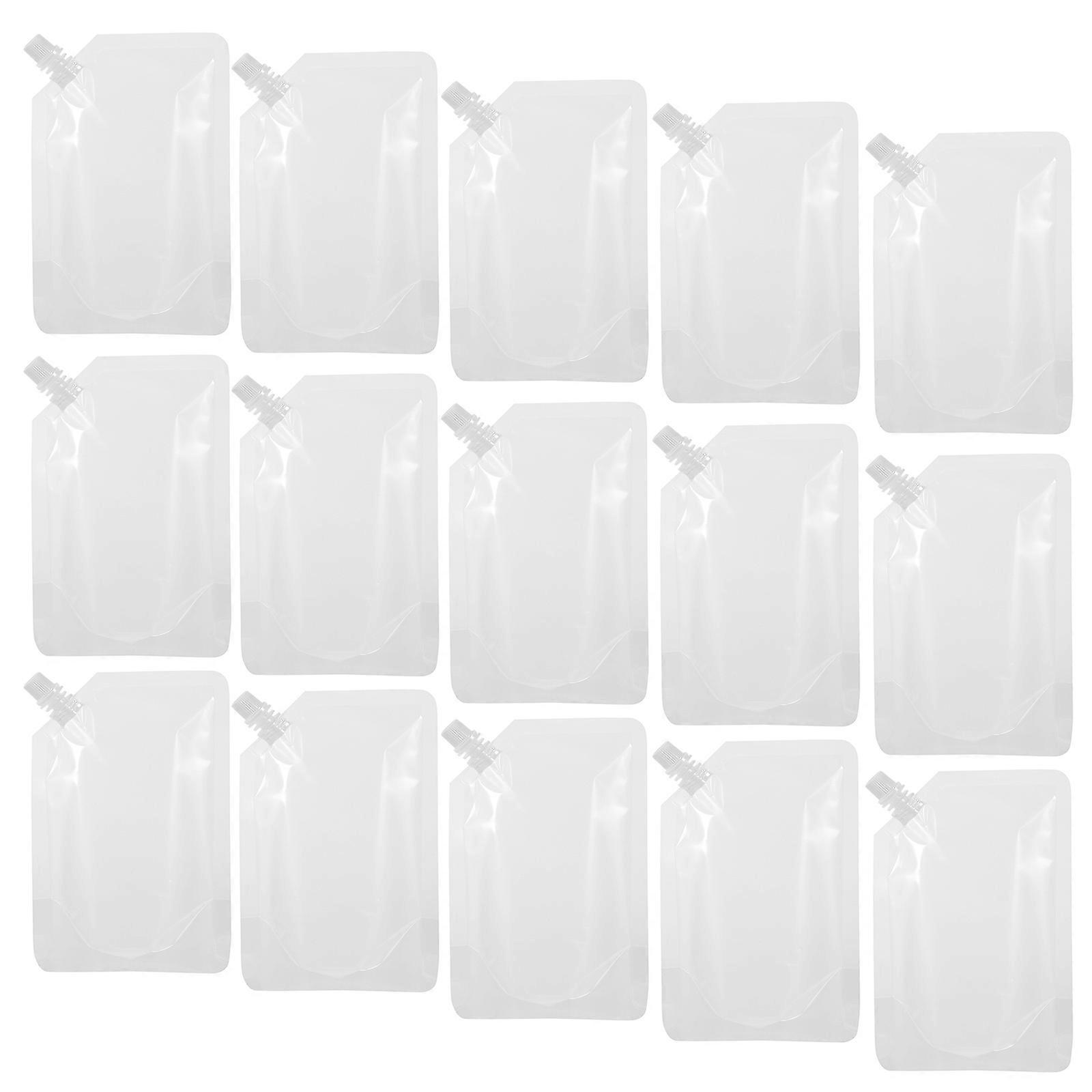 Drinking Flasks Transparent Plastic Beverage Flasks for Storage 50Pcs