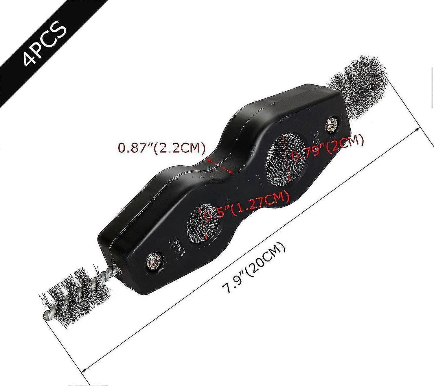 4 Set Copper Pipe Brushes, Pipe Cleaning Tool, Copper Pipe Cleaning Tool, Copper Pipe Fitting Brushes, Plumbing