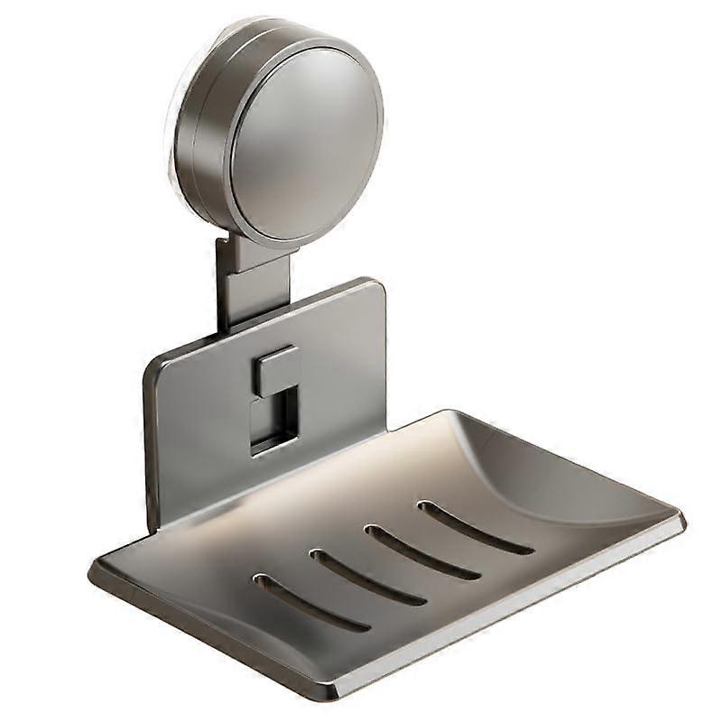 Suction Cup Soap Dish Rust Proof No Drilling Bathroom Holder Space Saving Wall Mount for Shower