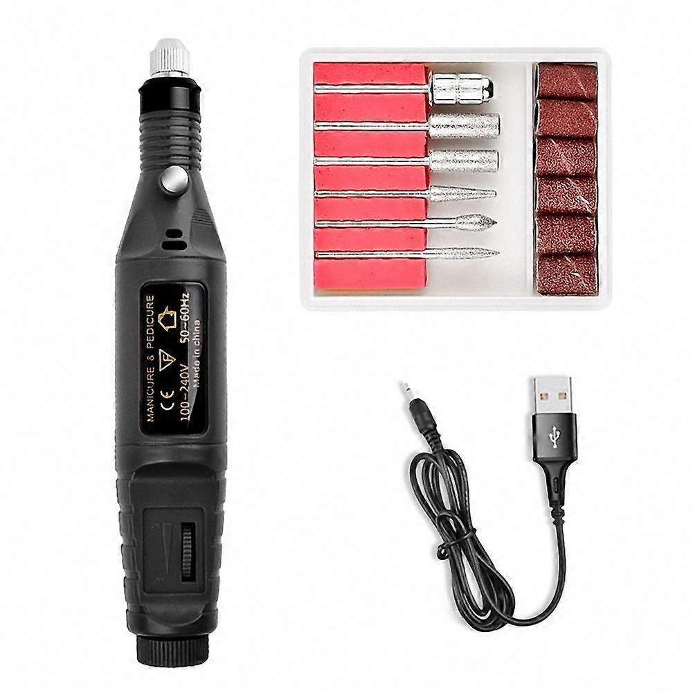 Electric Nail Drill Kit with USB Power, Low Noise, MultiFunction Bits for Manicure Pedicure
