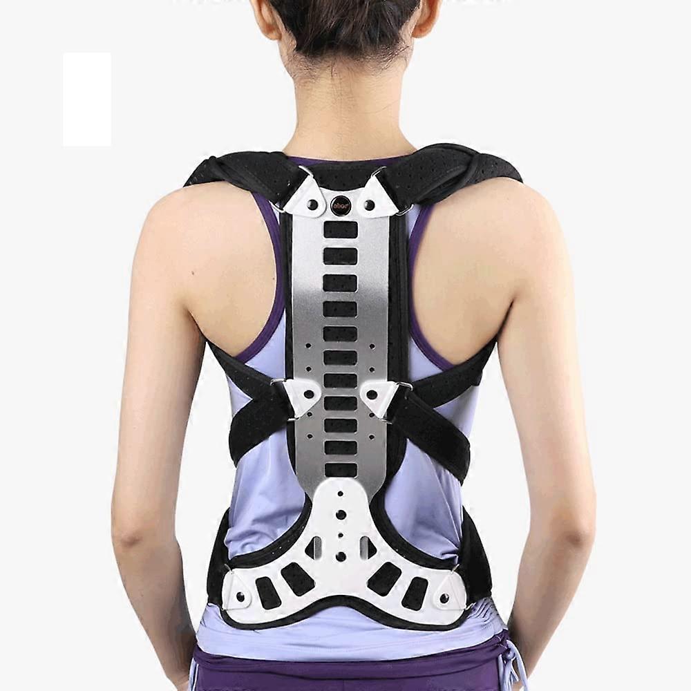 Posture Corrector with Full Back and Shoulder Support Brace, Adjustable Spine Alignment Aid, M Size