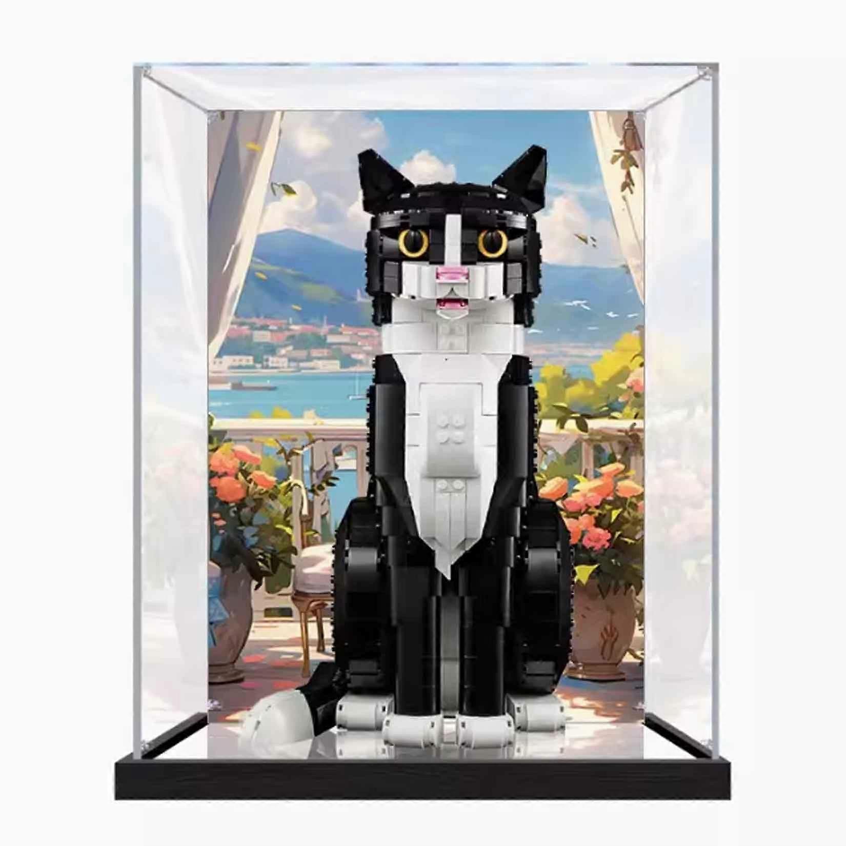 Cats Display Case Dustproof UV Protection Clear Acrylic Box for  21349 Model