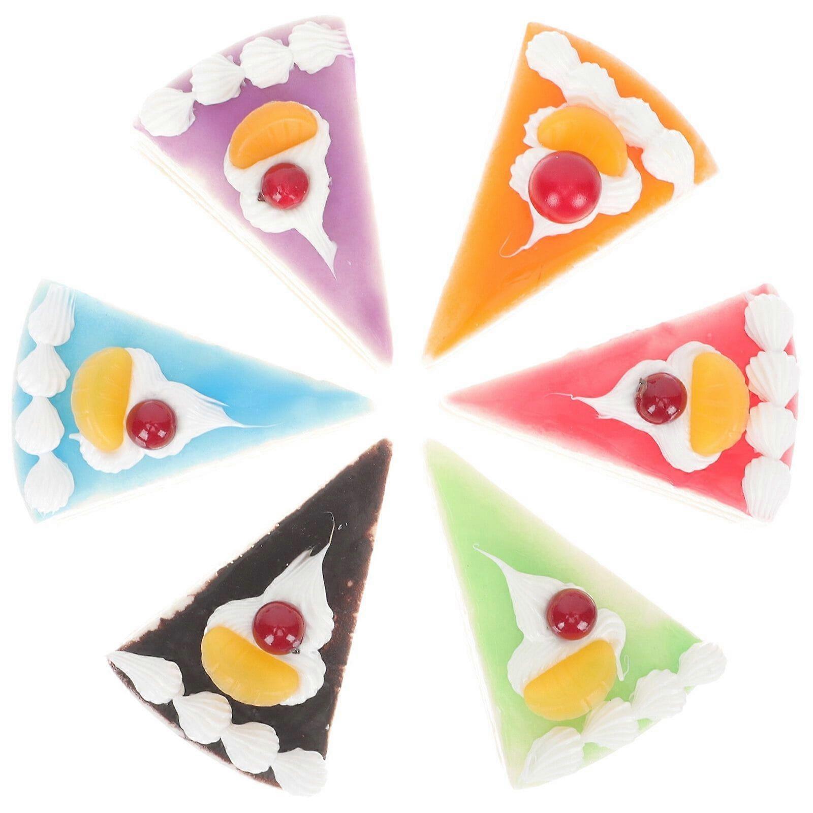 Simulation Cake Model Slice Pvc Material Pu Artificial Prop Fake Birthday