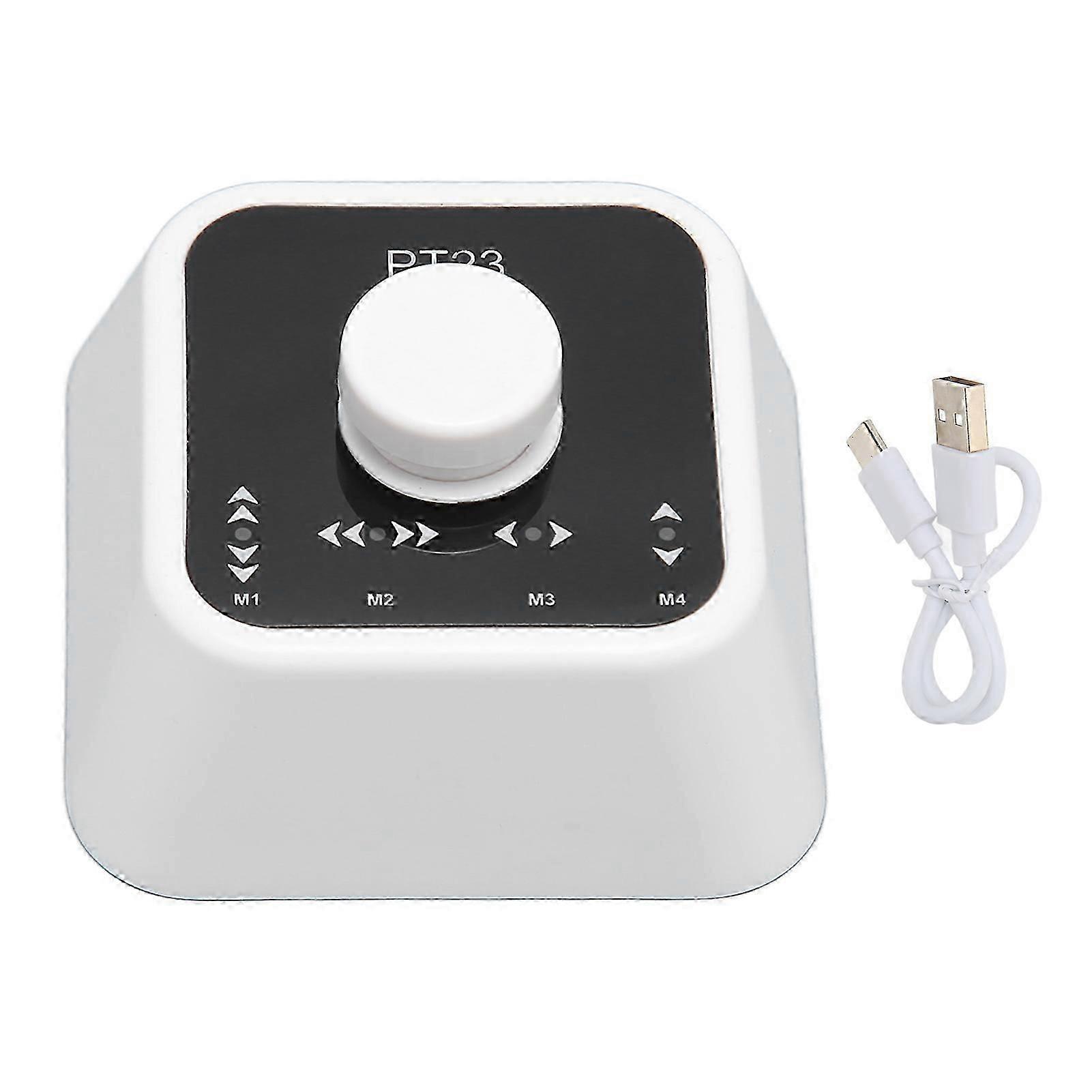 Bluetooth Page Turner Pedal Rechargeable Wireless Multimedia Controller Key Switch for Computer Phone White