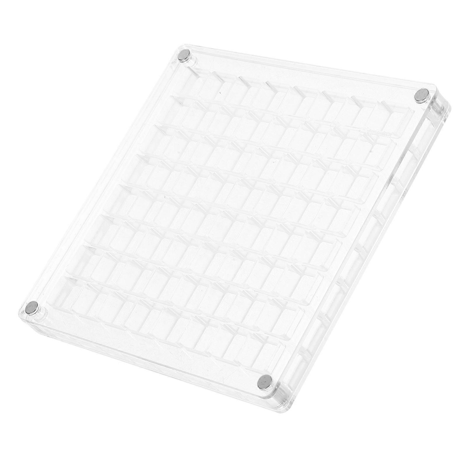 Magnet Display Box for Acrylic Seashell Storage with 64 Compartments